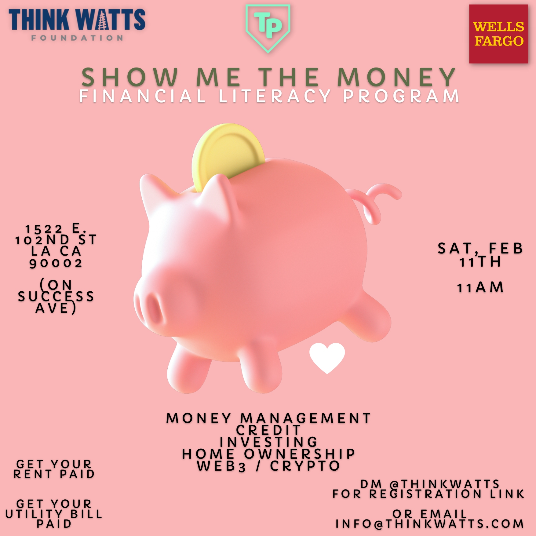Show Me the Money Financial Literacy Sessions - Think Watts Foundation