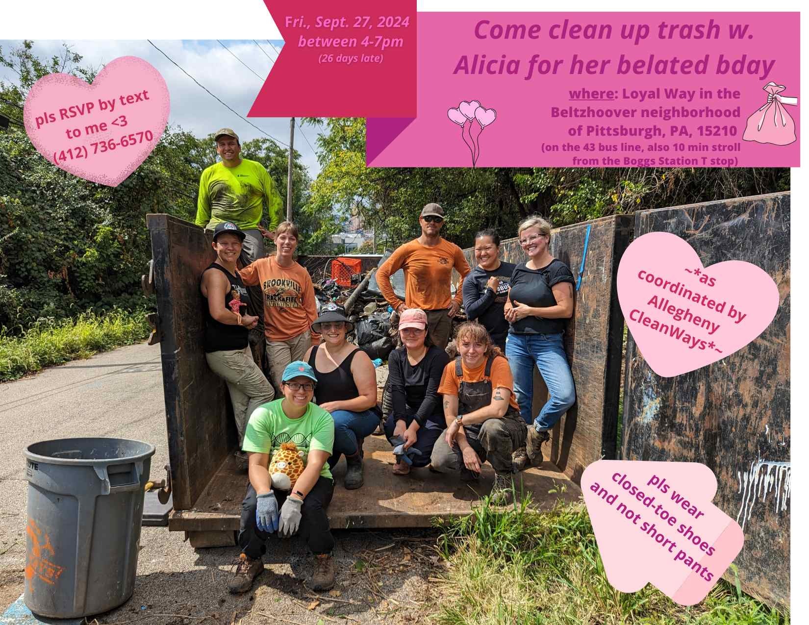 (Land) Alicia's Birthday Cleanup Beltzhoover 927 PA Cleanways of