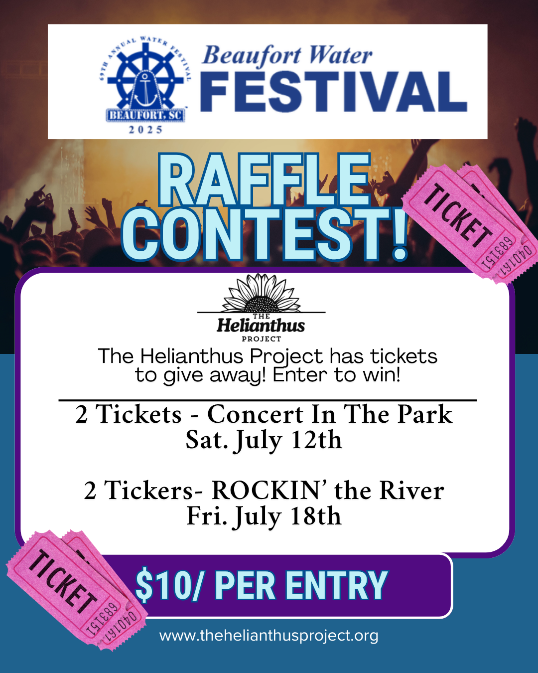 69th Beaufort Water Festival Concert - Raffle - Helianthus Project